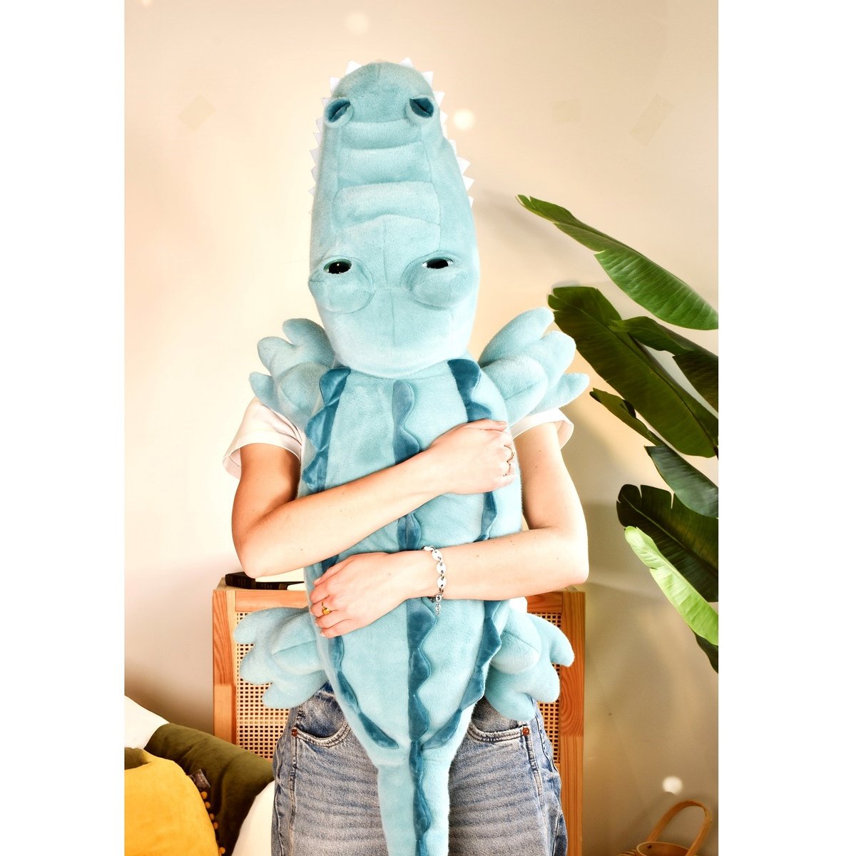 Peluche Crocodile Lagoon 115 cm bleu, HISTOIRE D'OURS