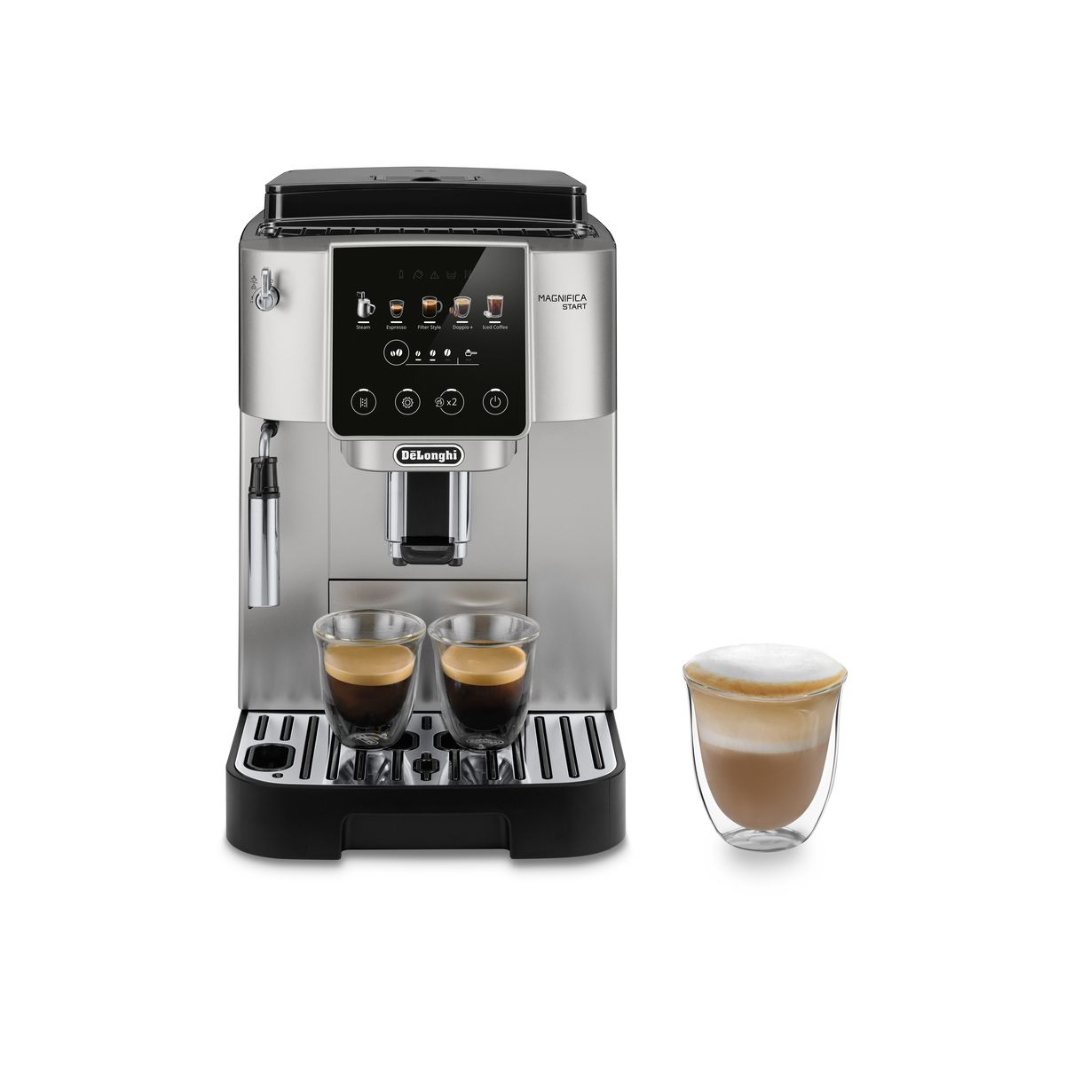 Expresso Broyeur Magnifica Start Color FEB2252.SB Argent couleur unique, DELONGHI