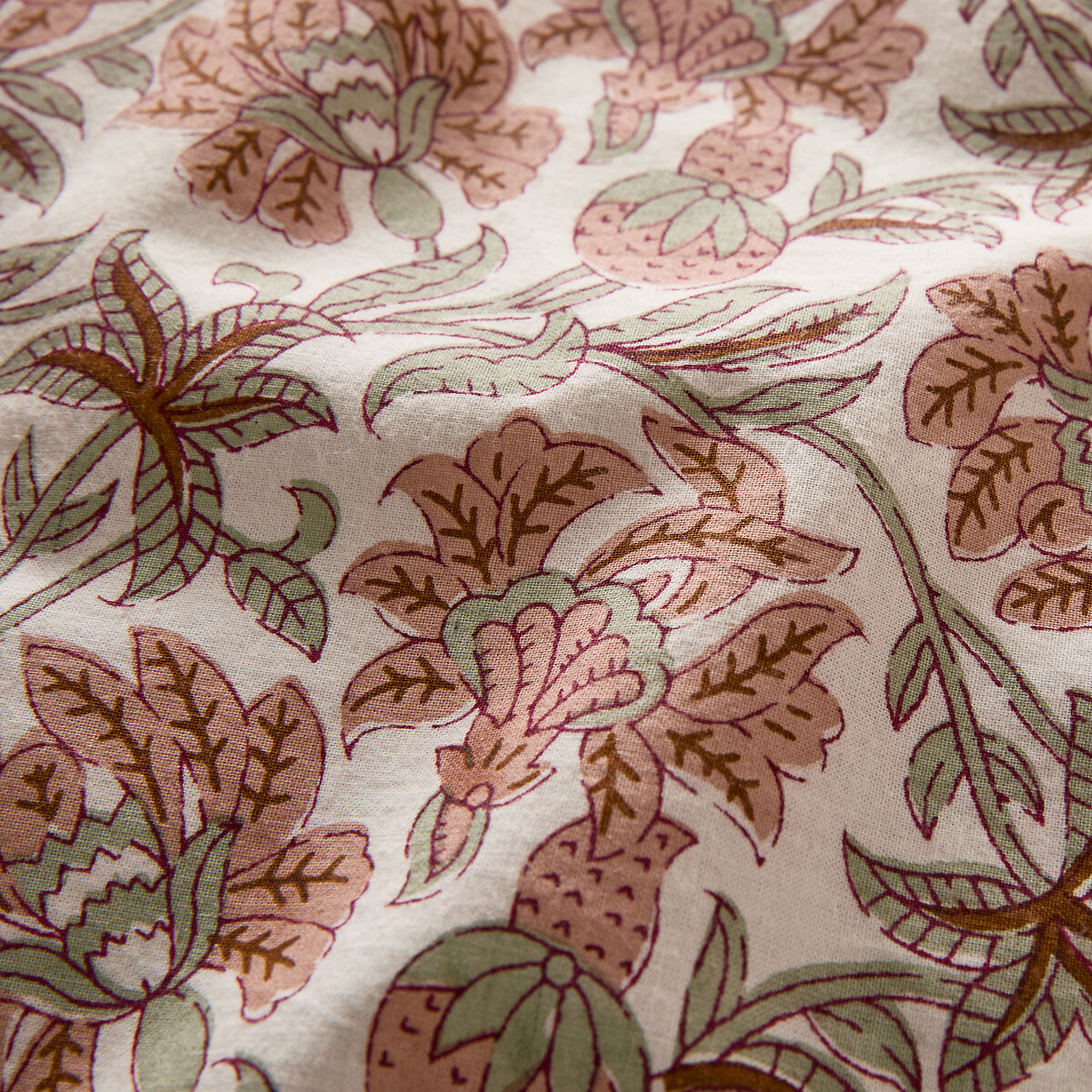 Funda de almohada de algodón lavado, Hyacinthe estampado, LA REDOUTE INTERIEURS