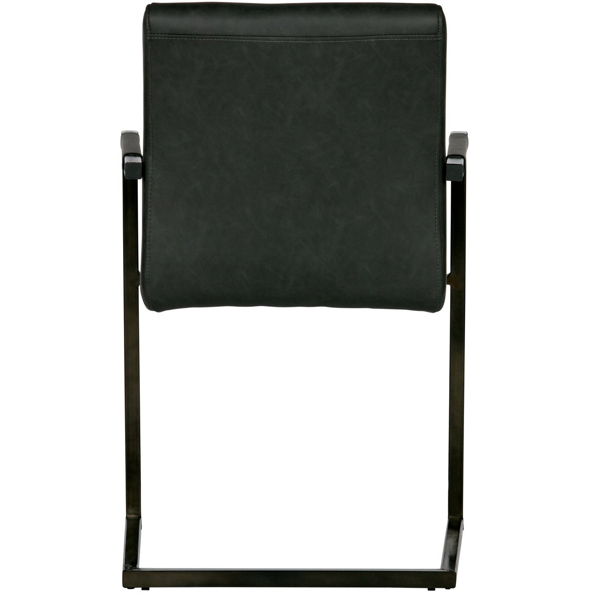 Chaises de table cuir synthétique BAS antraciet, WOOOD