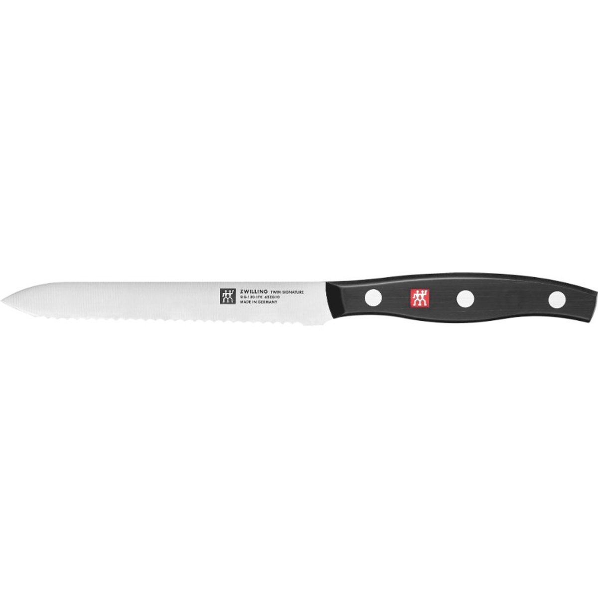 ZWILLING Signature Couteau universel 13 cm, lame dentelée, acier inoxydable no-color, ZWILLING