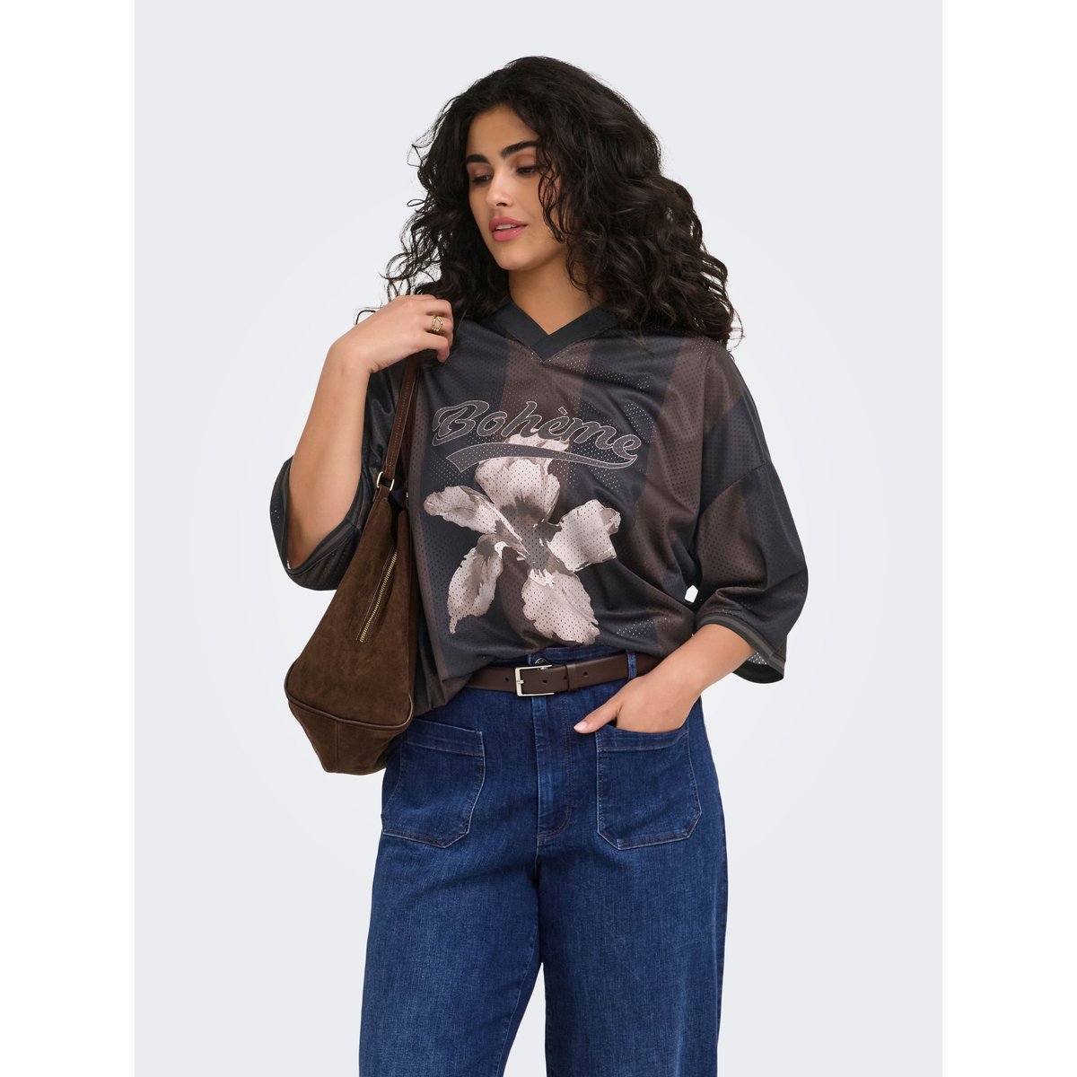 T-Shirt black coffee, ONLY CARMAKOMA