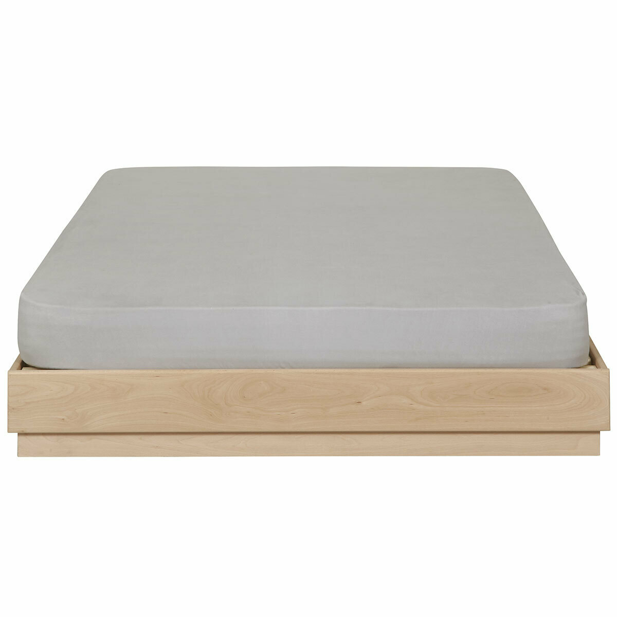 Pack lit avec matelas Bois massif  BAYA bois naturel, AKITEN RETAIL