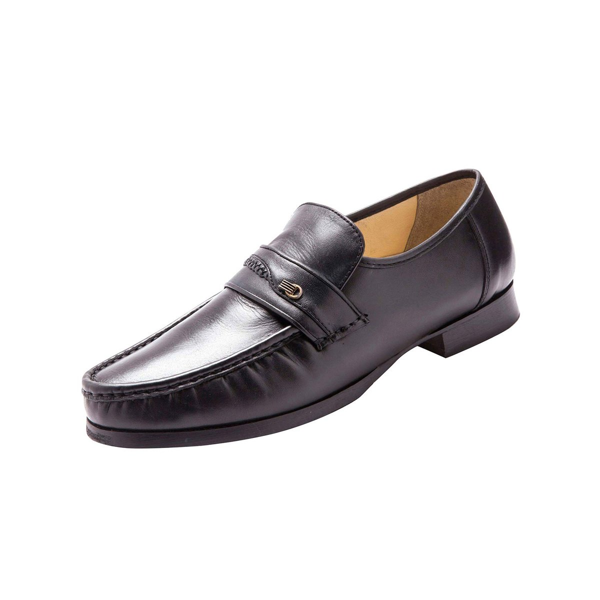 Mocassins Cuir À Aérosemelle®, Grande Largeur noir, PEDICONFORT