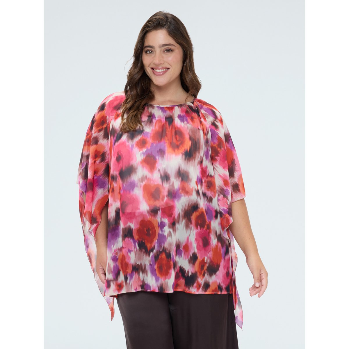 Tunique avec imprimé aquarelle fuchsia, FIORELLA RUBINO