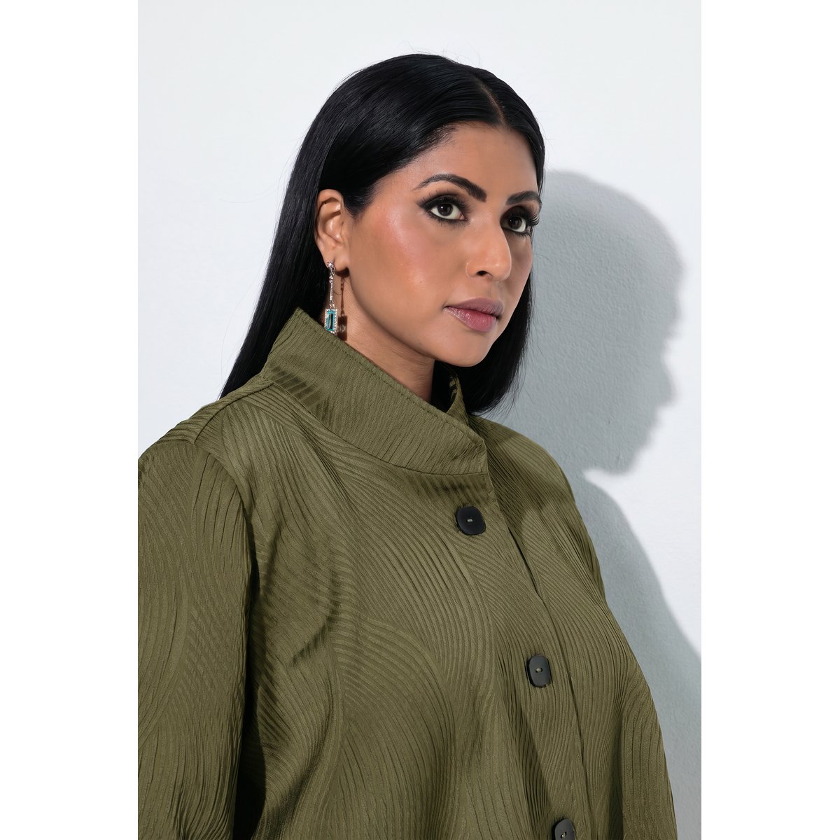 Veste motif vagues kaki foncé, ULLA POPKEN
