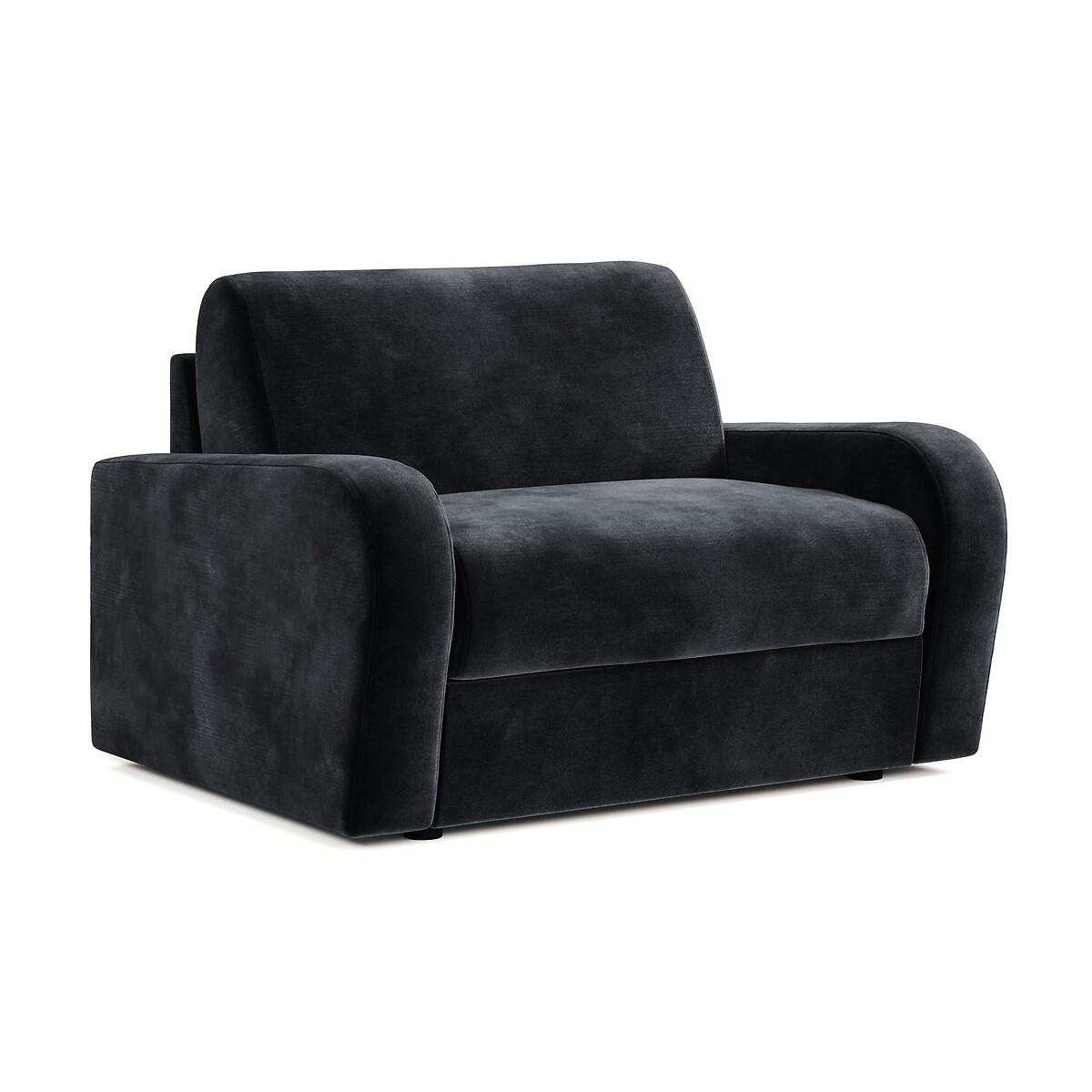 Jay-Be® Deco Luxe Velvet Snuggle Chair Sofa Bed with Deep Sprung Mattress charcoal, JAY-BE