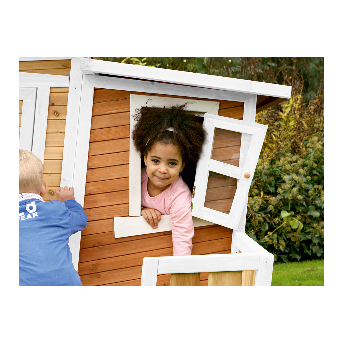 AXI Cabane enfant LISA Brun Blanc couleur unique, AXI HOUSE