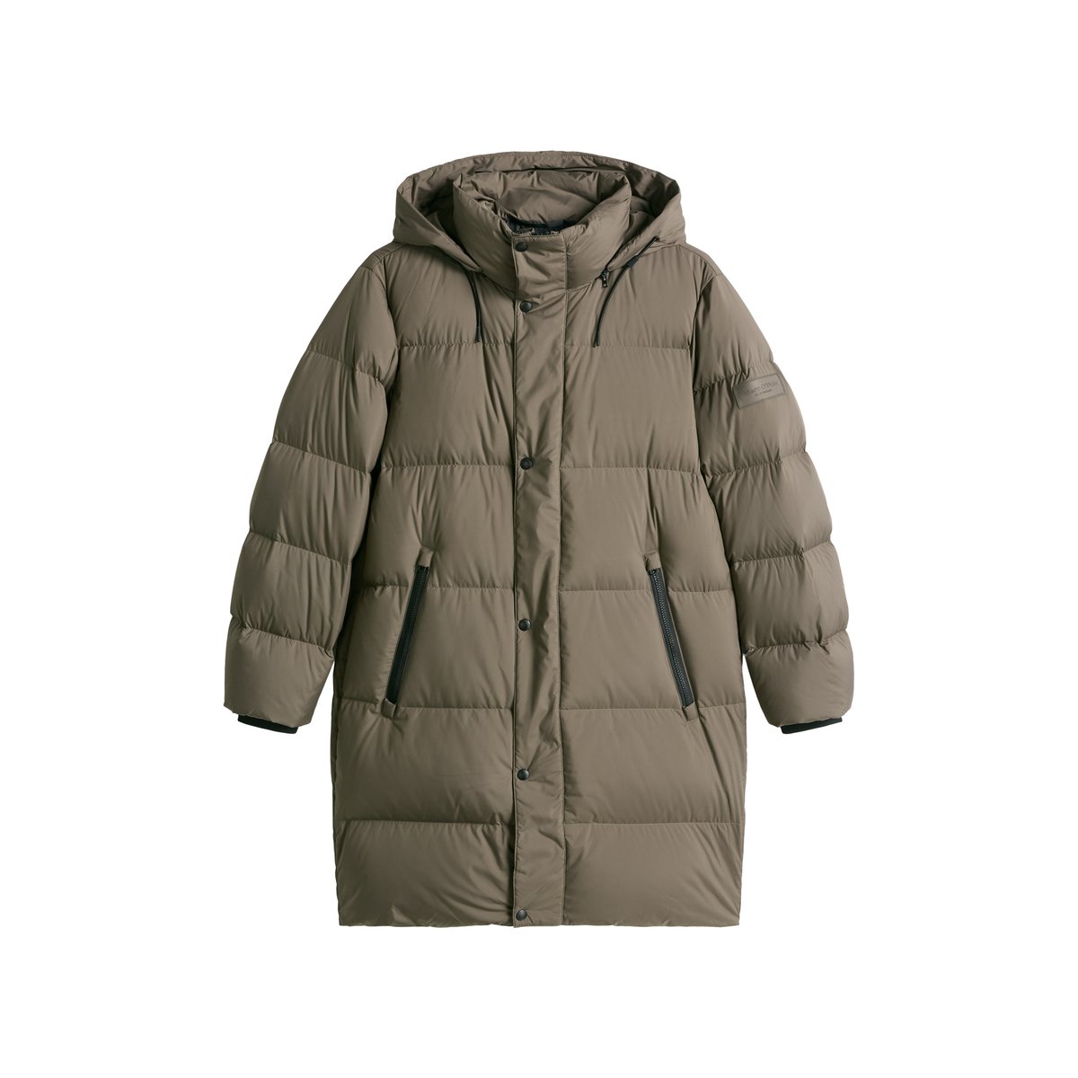 Manteau en duvet coupe classique avec une capuche ample marron, MARC O'POLO