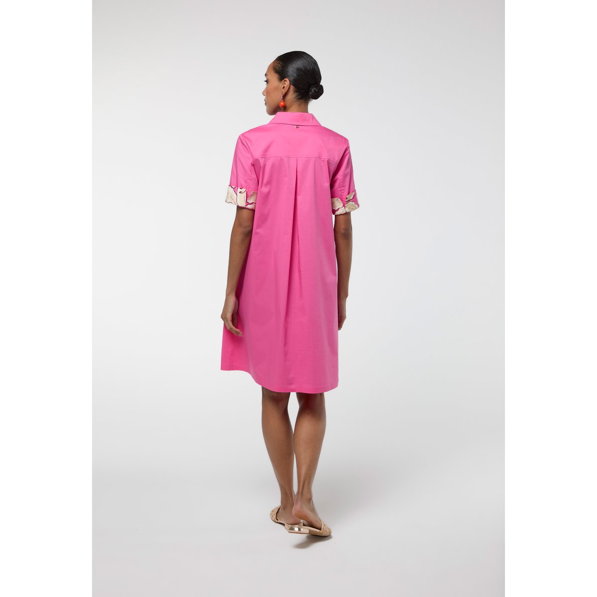 Robe chemise courte à boutons fuschia, LOLA CASADEMUNT