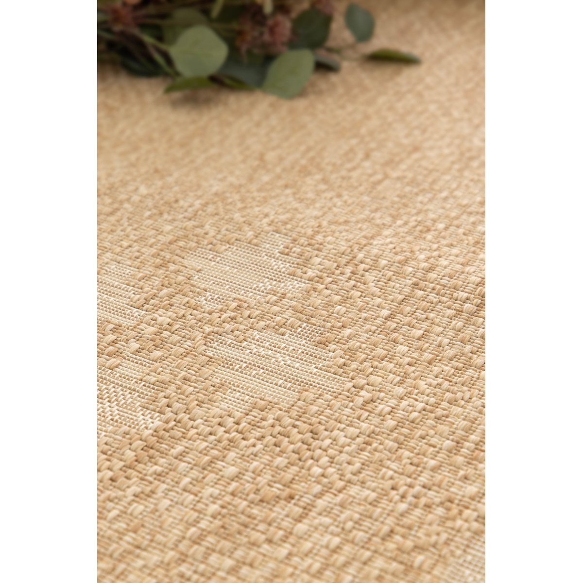 Tapis design aspect jute intérieur extérieur ARID beige sable, AFK LIVING
