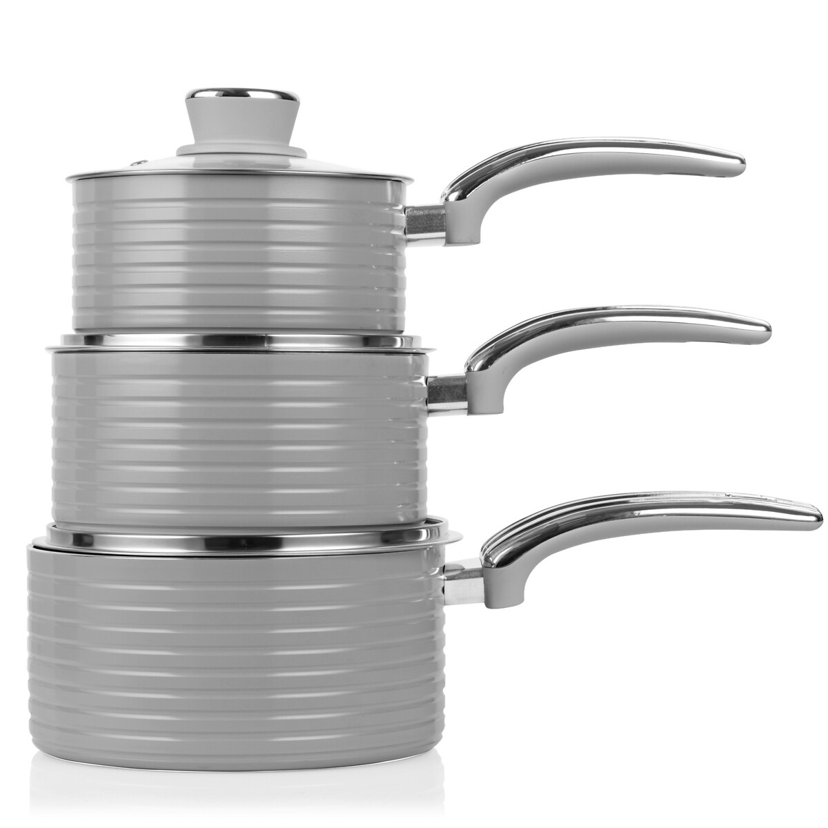5-Piece Retro Pan Set in Grey grey, SWAN