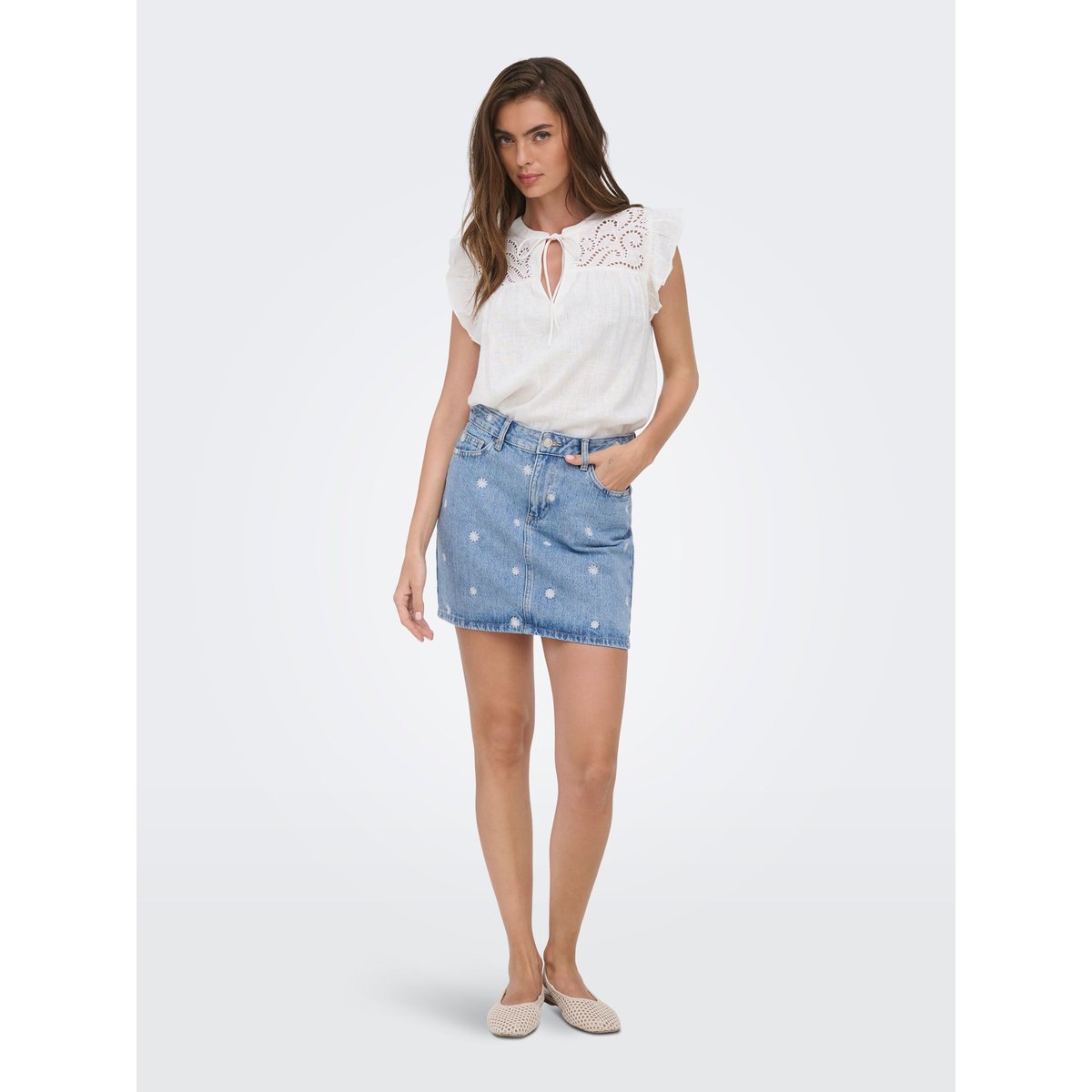 Jupe En Denim light blue denim, ONLY