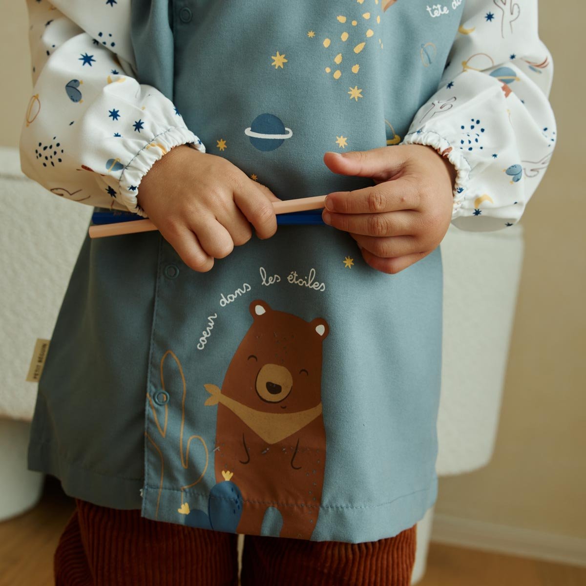 Tablier enfant Moka gris, PETIT BEGUIN