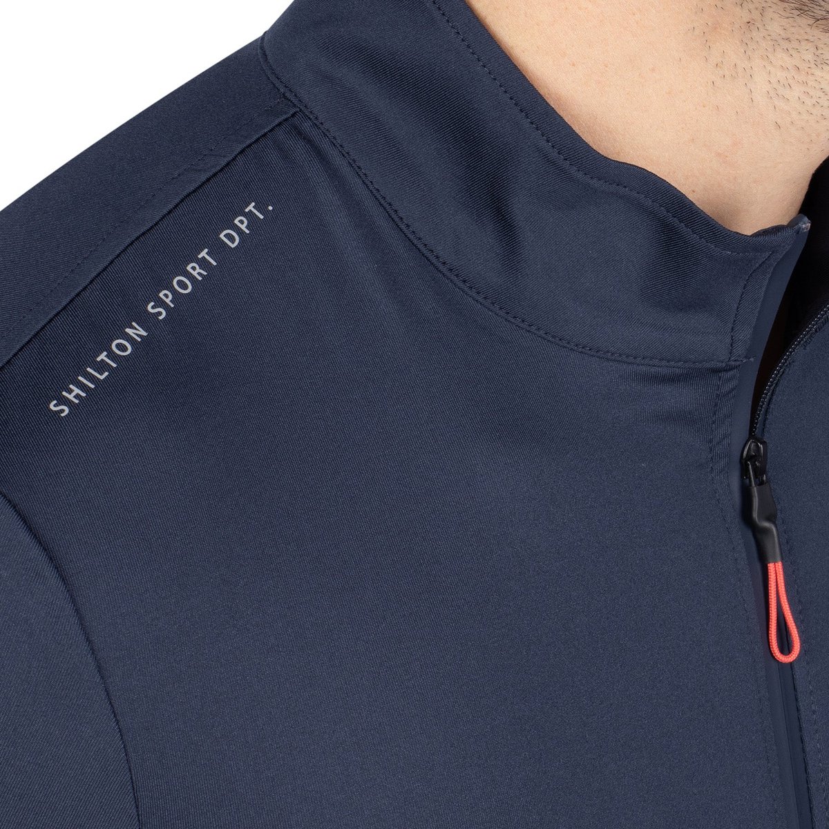 T-shirt col zippé DEPT navy, SHILTON