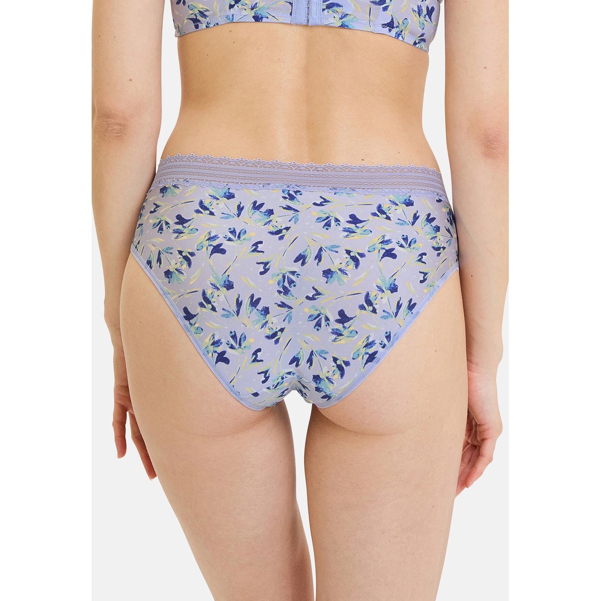 Slip AGATHE FANTAISIE fleurs mauves, SANS COMPLEXE