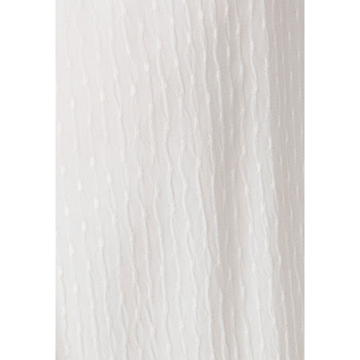 Chemisier lavallière jacquard reliéfé blanc cassé, DAMART