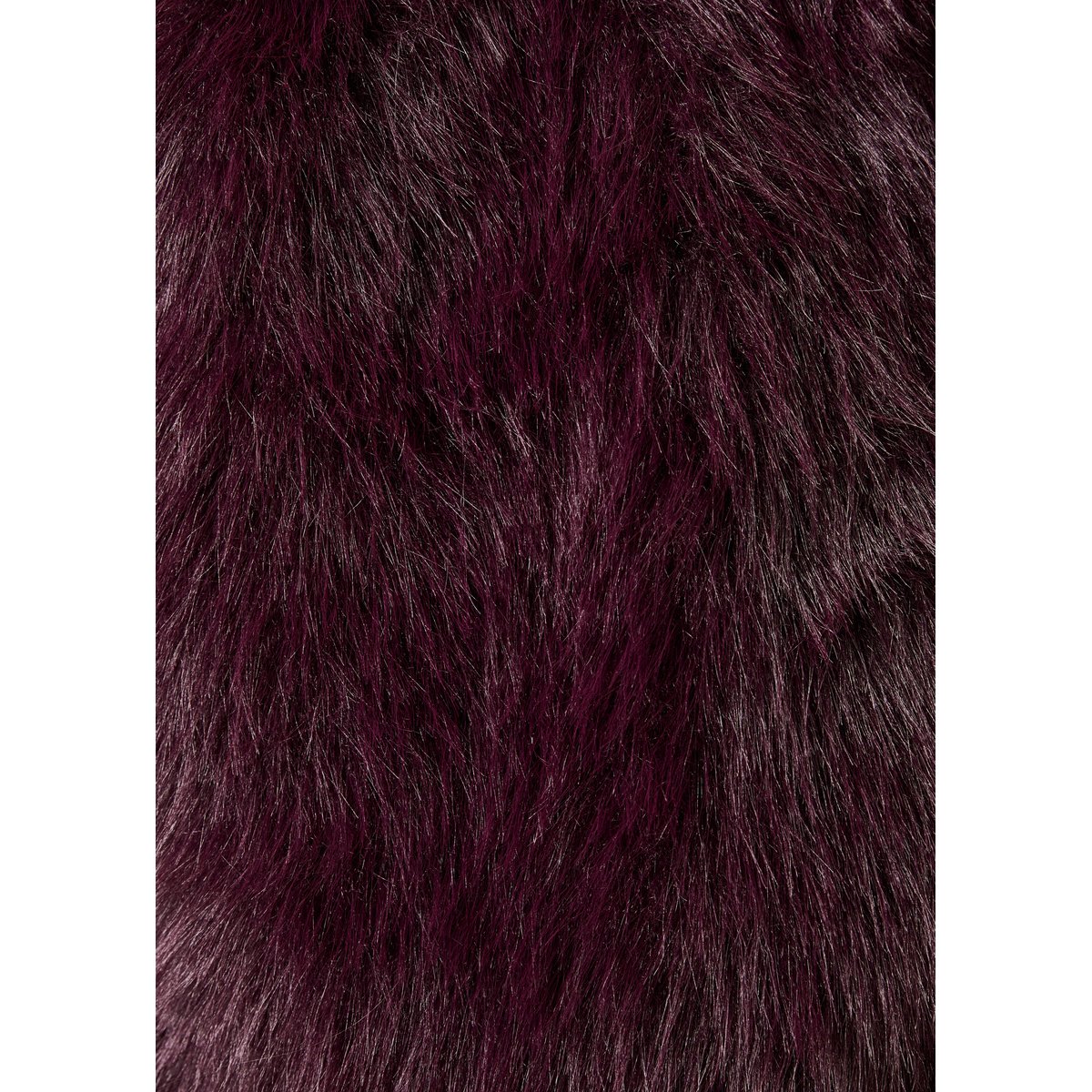 Veste en imitation fourrure sans manches col rond aubergine, LA FEE MARABOUTEE