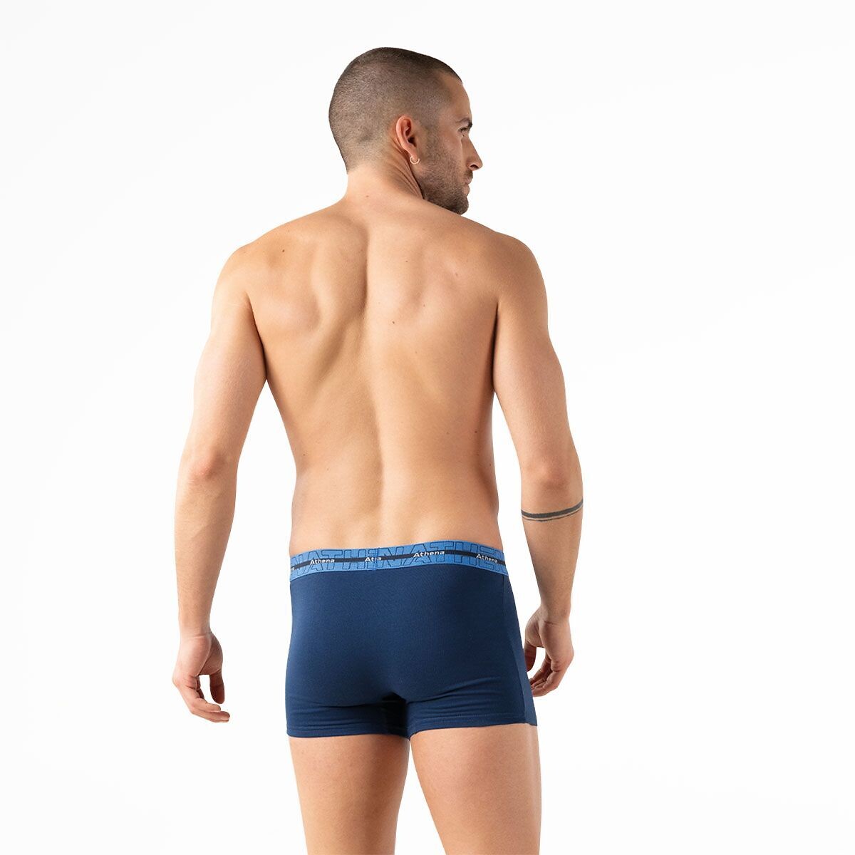 Pack of 3 Hipsters in Stretch Cotton black+blue+grey, ATHENA