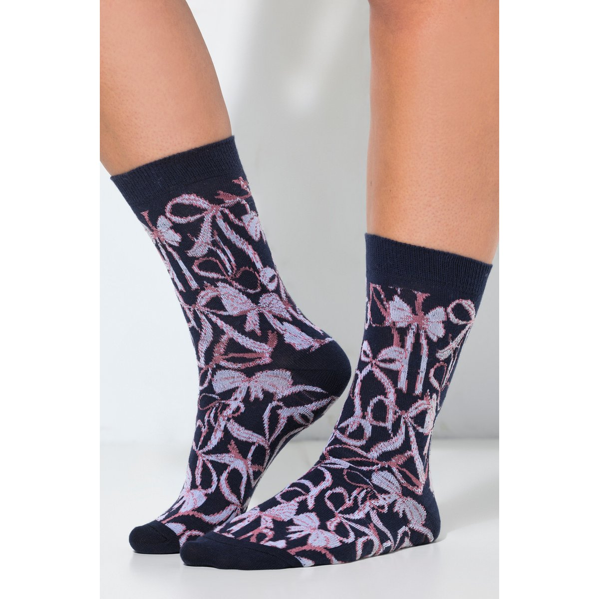 Chaussettes, lot de 2 bleu nuit, ULLA POPKEN