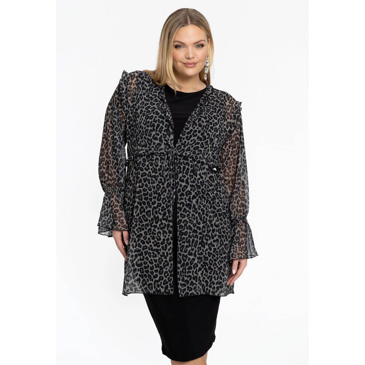 Gilet imprimé / imprimée animal gris, YOEK