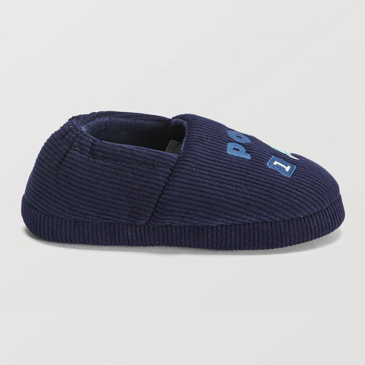 Chaussons garçon velours côtelé marine, MONOPRIX