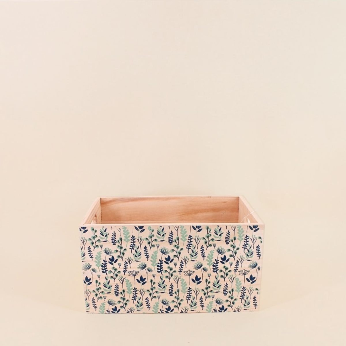 Set de 3 caisses fleuries Liberty en bois naturel, ORNAMI