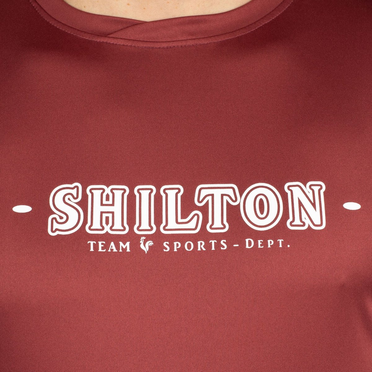 T-shirt de sport col rond bordeaux, SHILTON