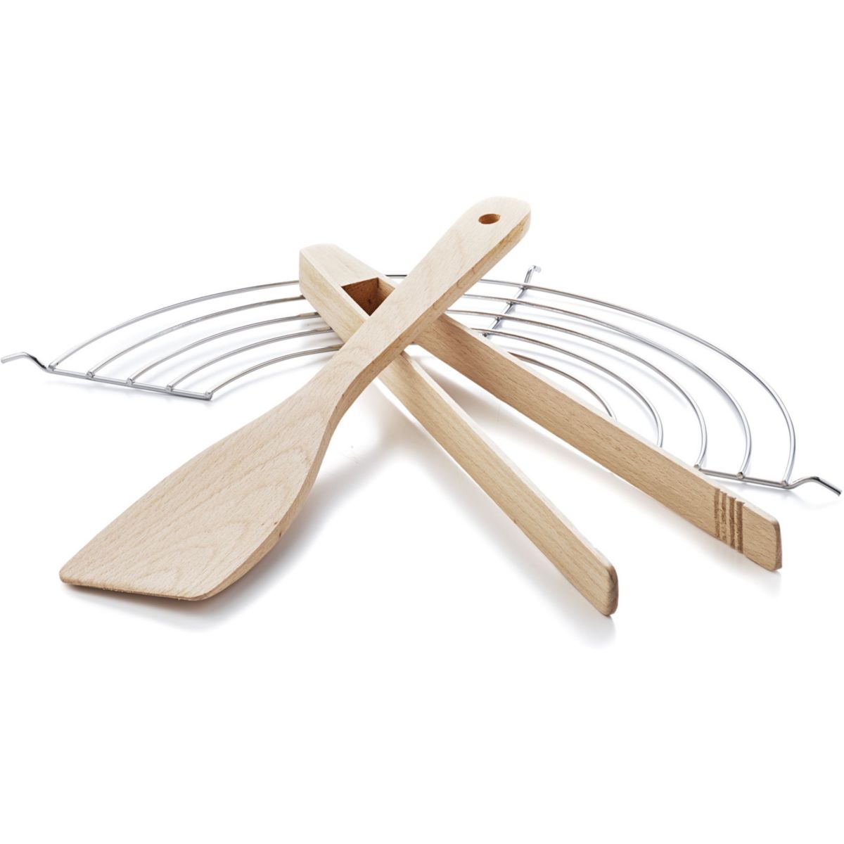 Wok et fondue Wok et Fondue Bois clair 349019 gris, LAGRANGE