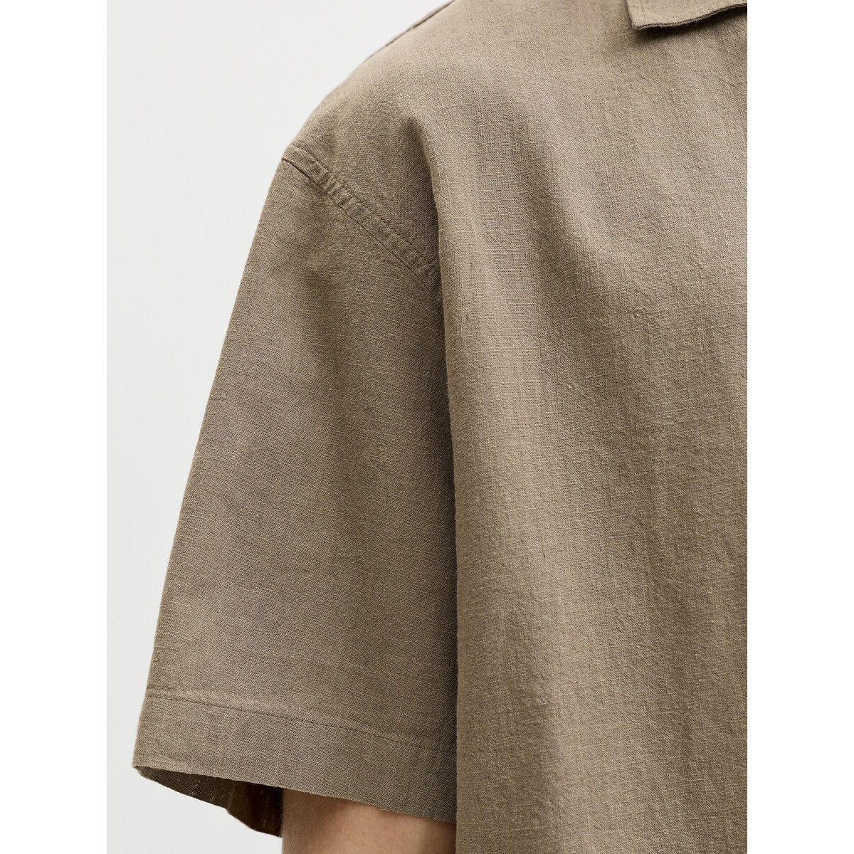 Chemise loose manches courtes marron, JACK & JONES