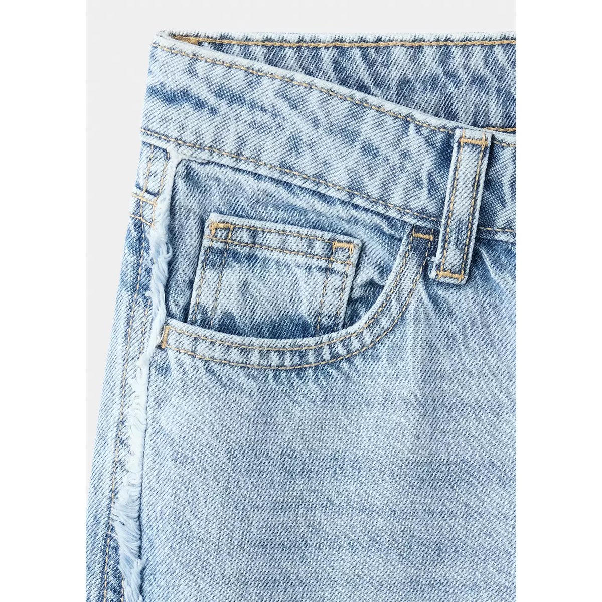 Jean low waist wide leg bleu moyen, MANGO TEEN