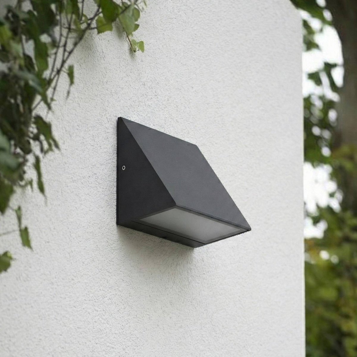 Applique extérieure en aluminium moderneLED noir, LINDBY