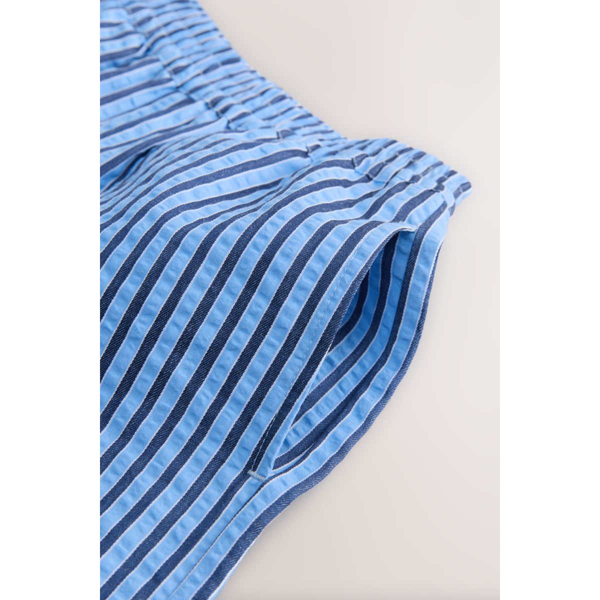 Short rayé élastique bleu, NEXT