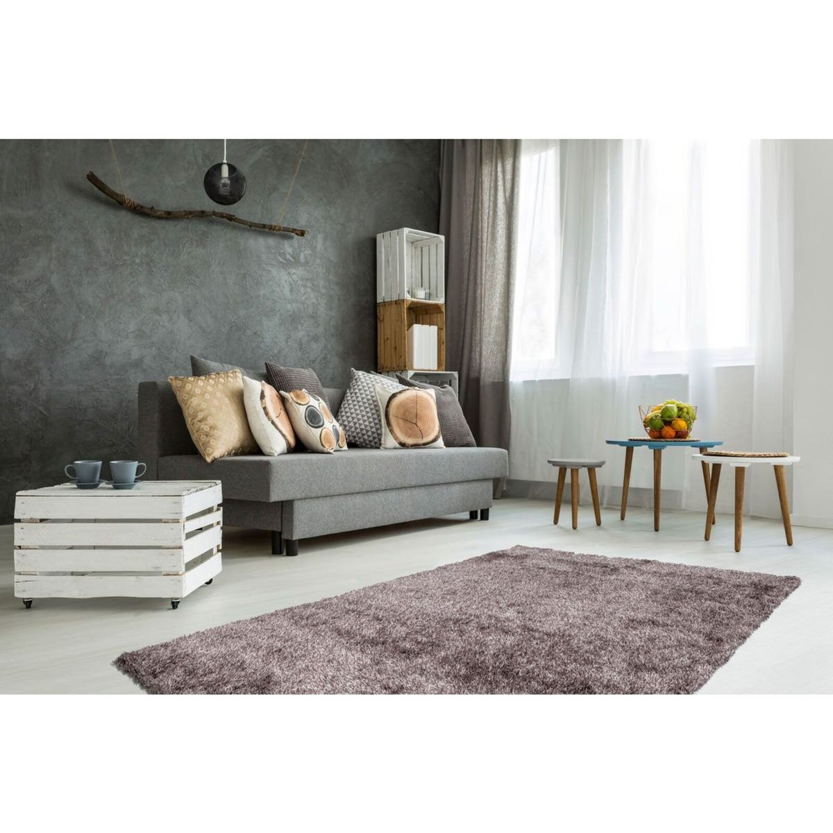 Tapis rectangulaire fait main, DIAMANT marron, ARTE ESPINA