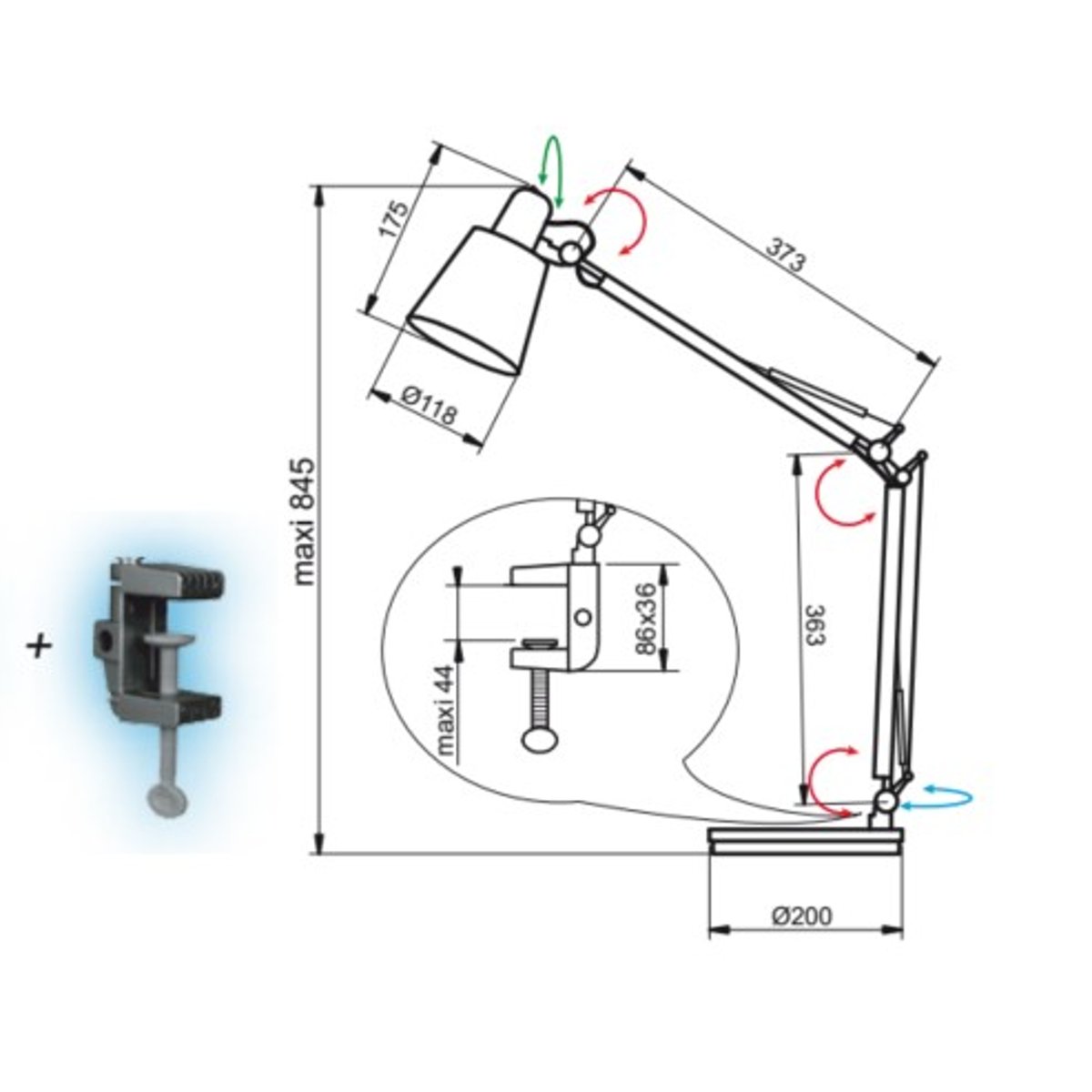 Lampe design en métal , CASTING2 aluminium, ALUMINOR