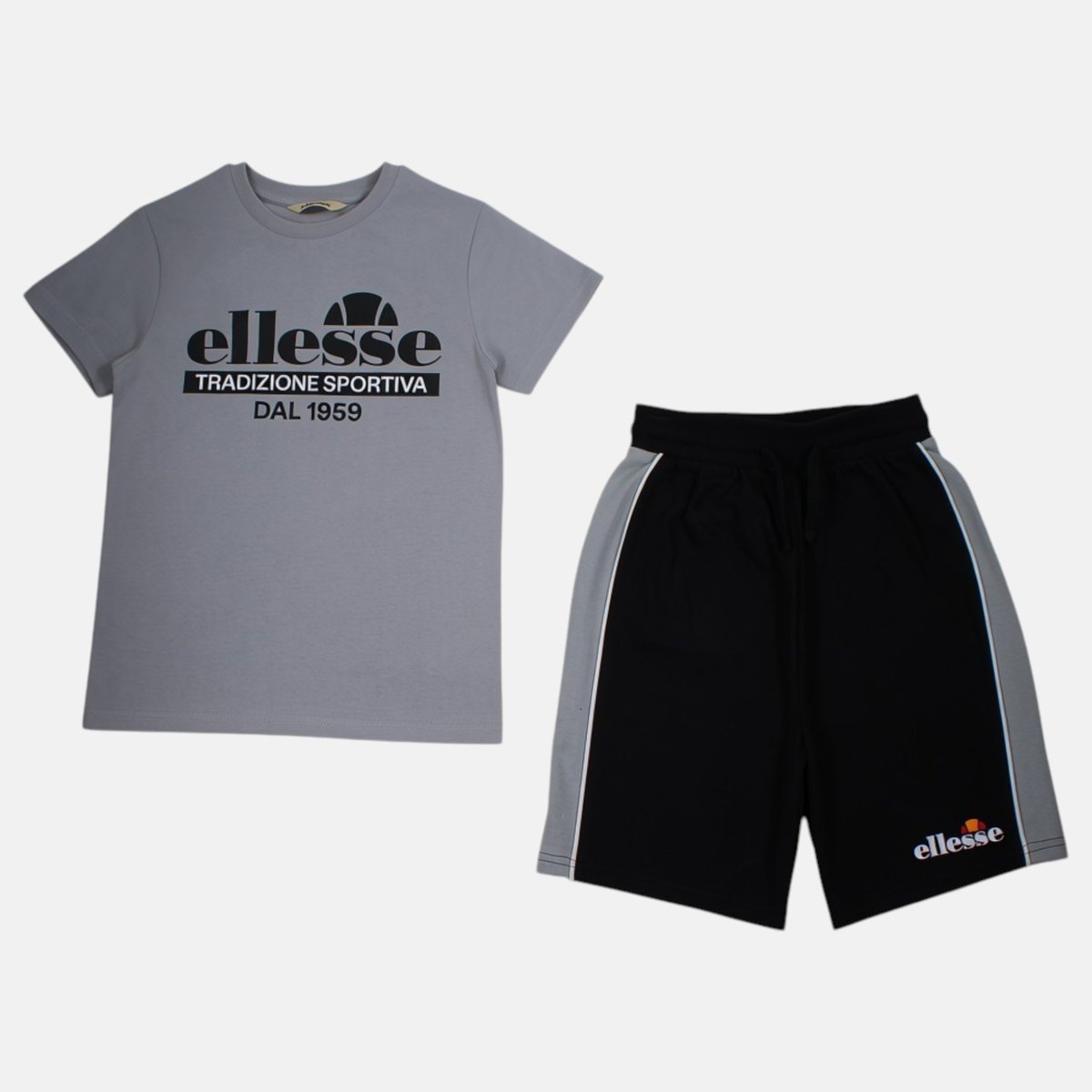 Lot de 2 t-shirts manches courtes et short TEAM gris clair, ELLESSE