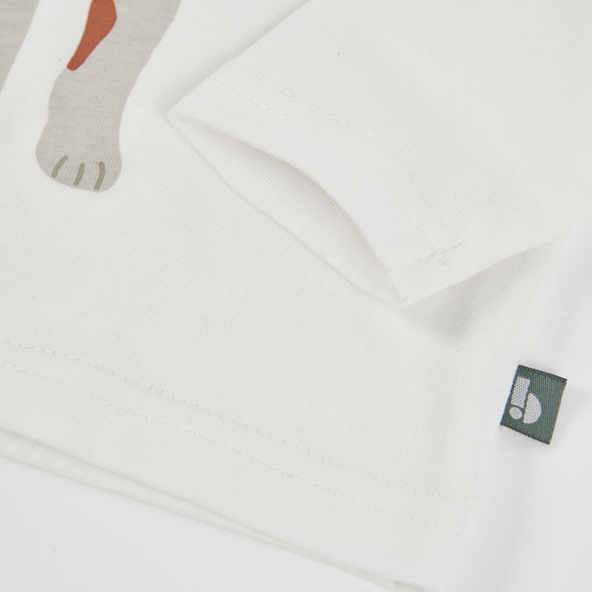 T-shirt garçon en maille estampillé chien blanc, BOBOLI