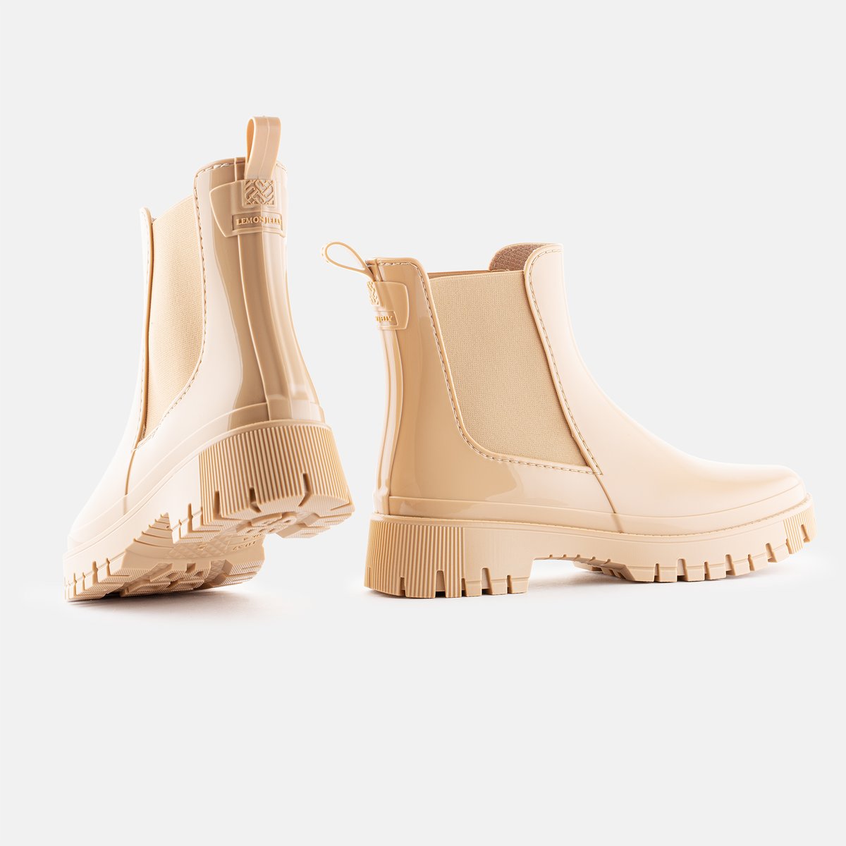 Bottines de pluie avec semelle intérieure respirable PEACHY sable, LEMON JELLY