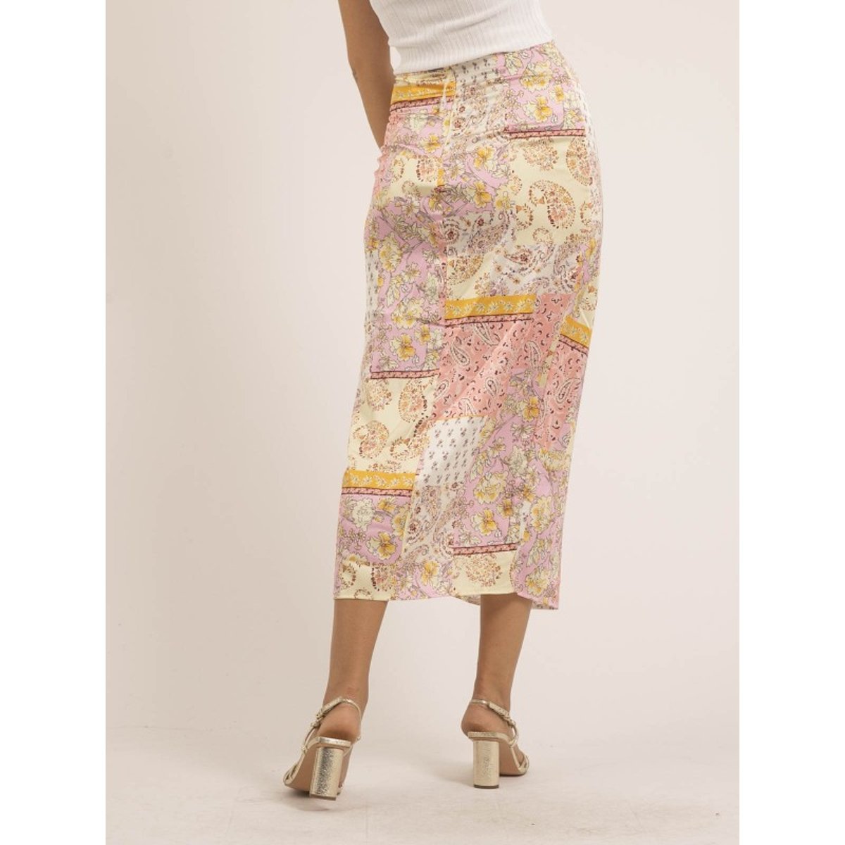 Jupe Longue Motifs Xaeni rose, DONA LISA