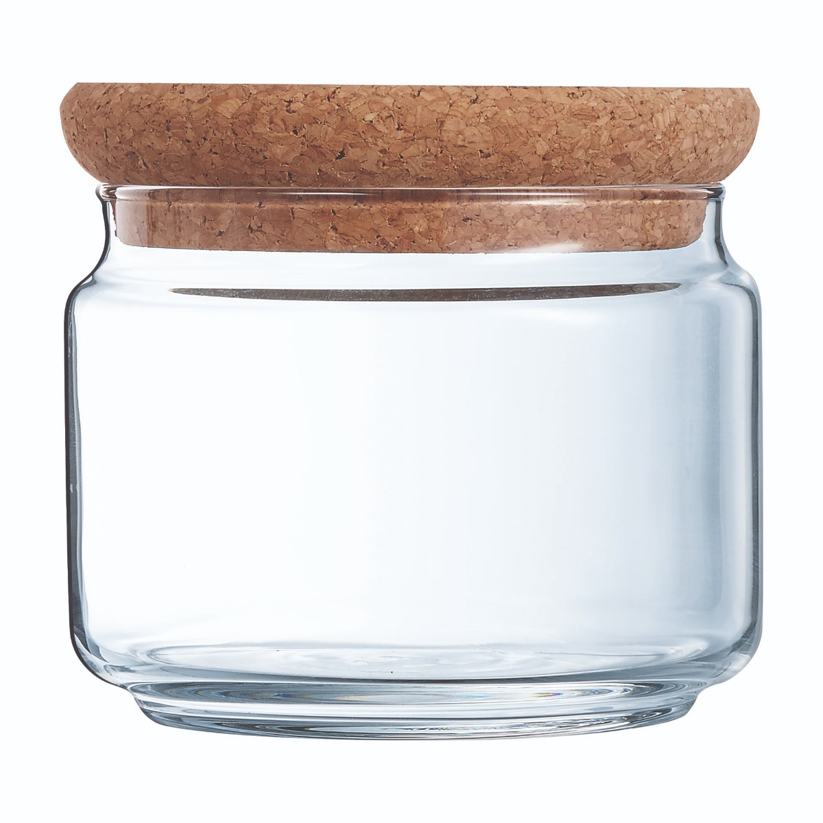 2 pots en verre 1L et 0,5L -PURE JAR CORK transparent, LUMINARC