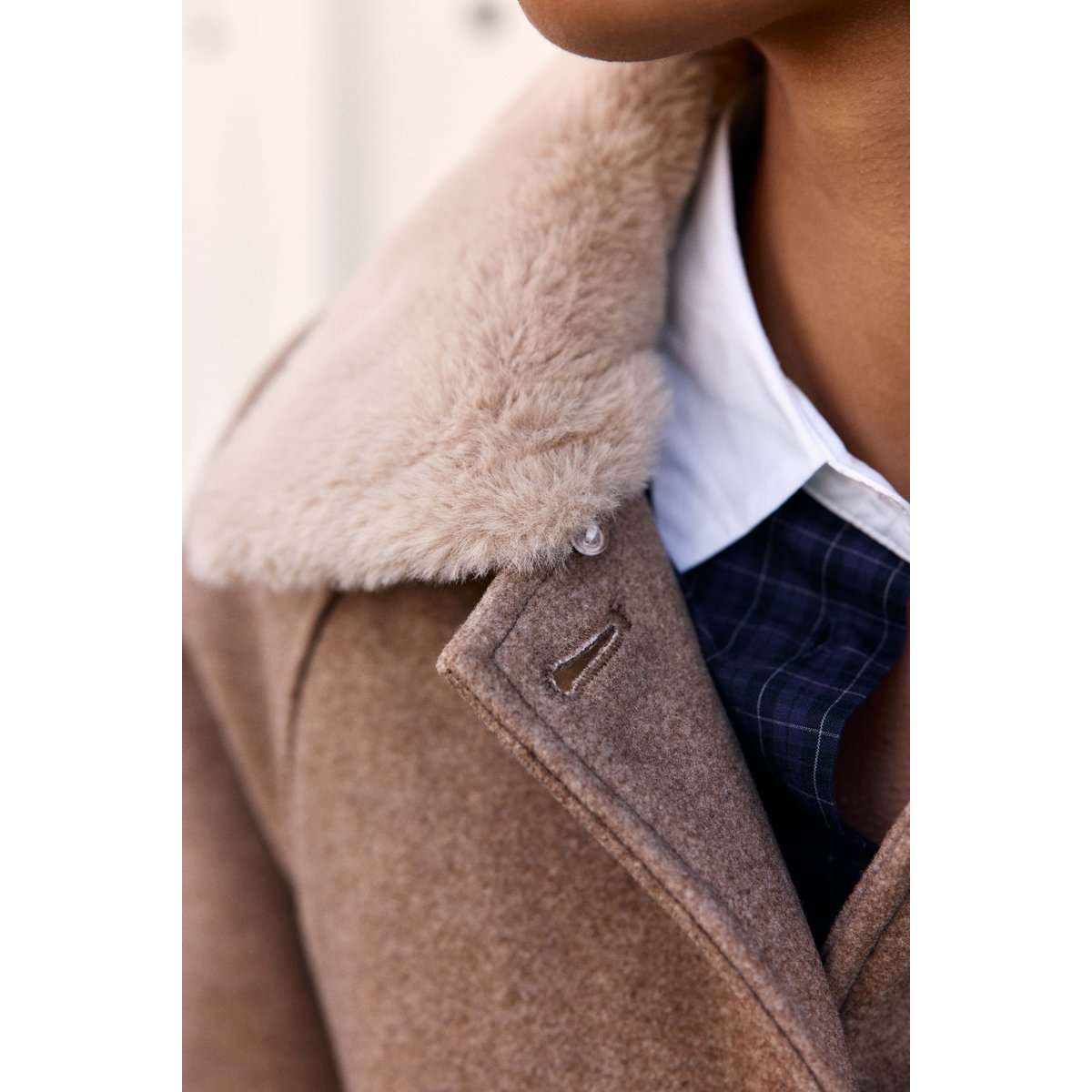MANTEAU uni NATTIS 14-taupe, LA PETITE ETOILE