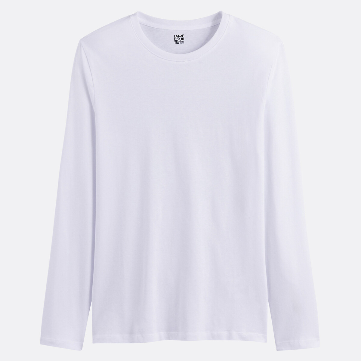 T-shirt girocollo maniche lunghe bianco ottico, LA REDOUTE COLLECTIONS
