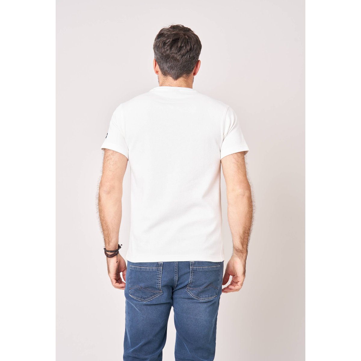 T-shirt homme en 100% coton DEVIN blanc, DEELUXE