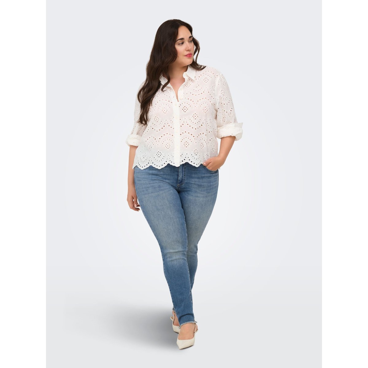 Jean Skinny medium blue denim, ONLY CARMAKOMA