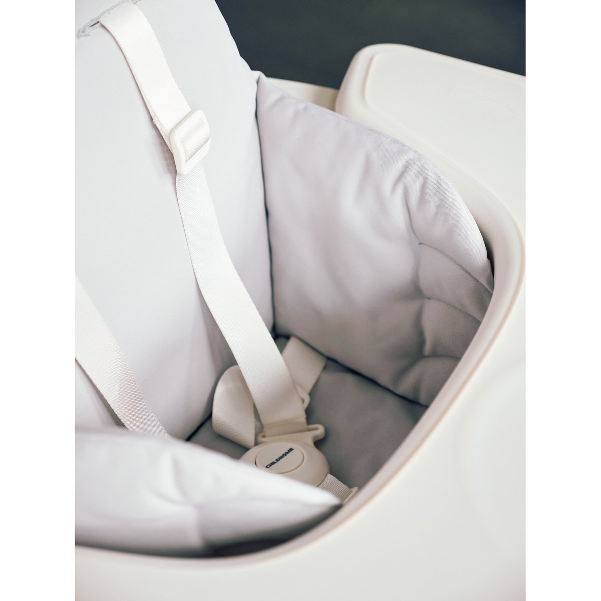 Coussin chaise haute déperlant gris, CHILDHOME