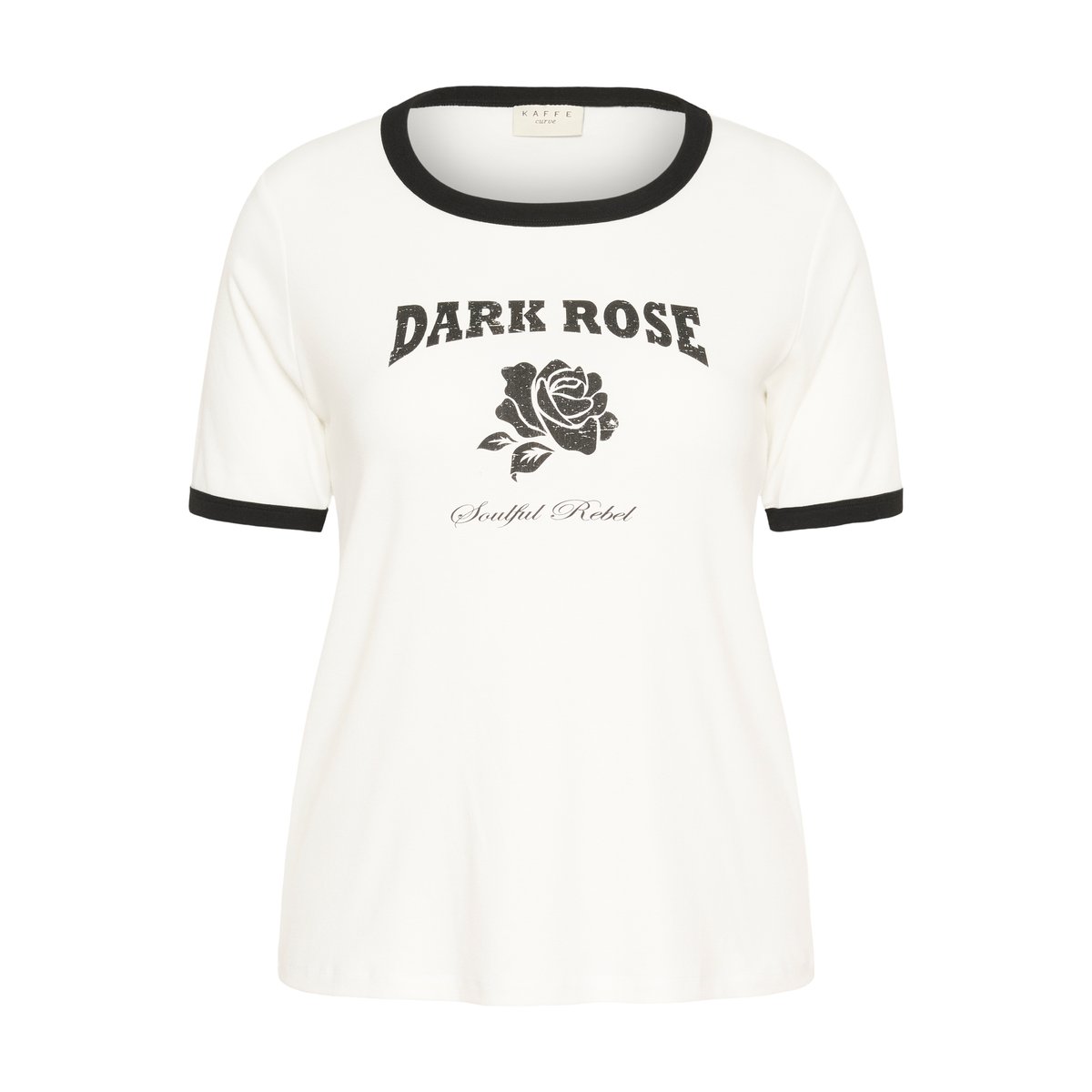 T-shirt à manches courtes blanc chalk, KAFFE CURVE
