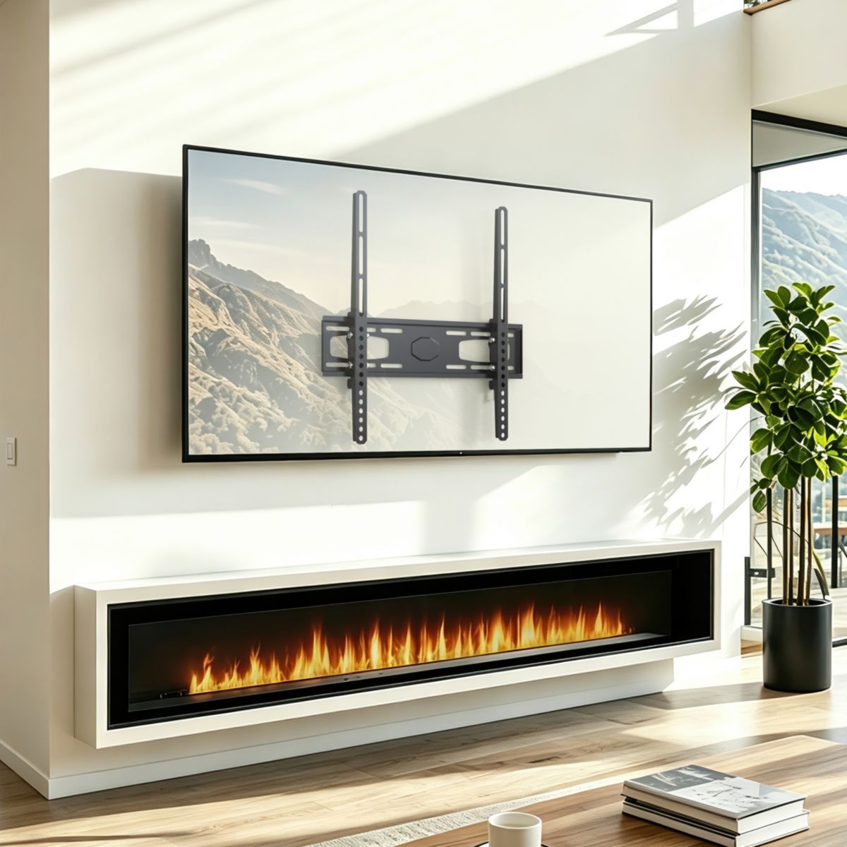 Support mural TV télé orientable 26''-55'' couleur unique, LISTO