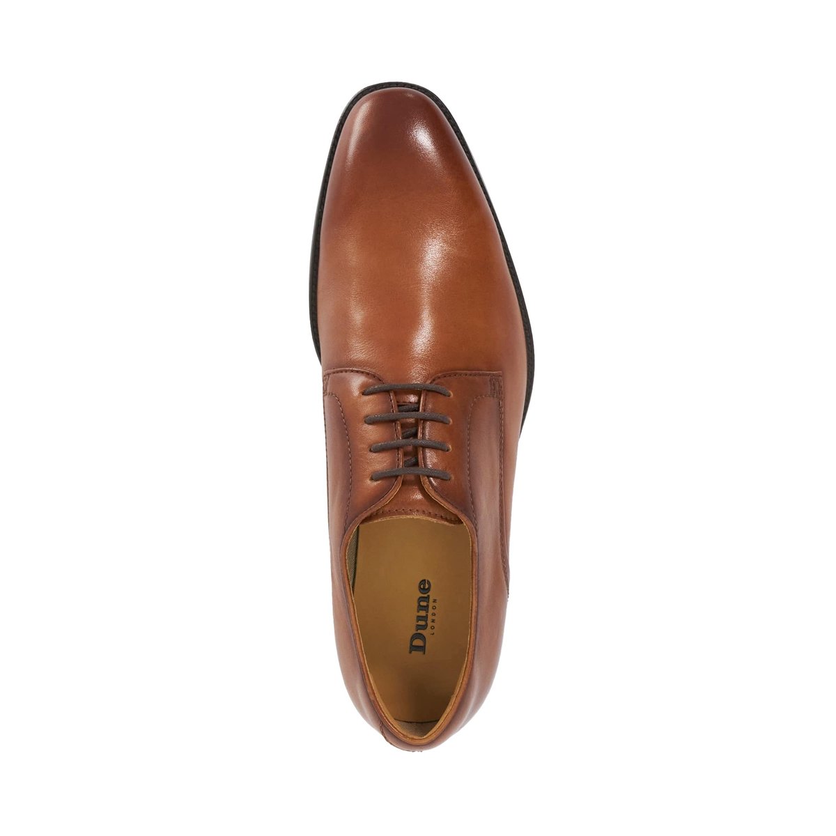 Gibsons en cuir à lacets - SOLE tan-leather, DUNE LONDON