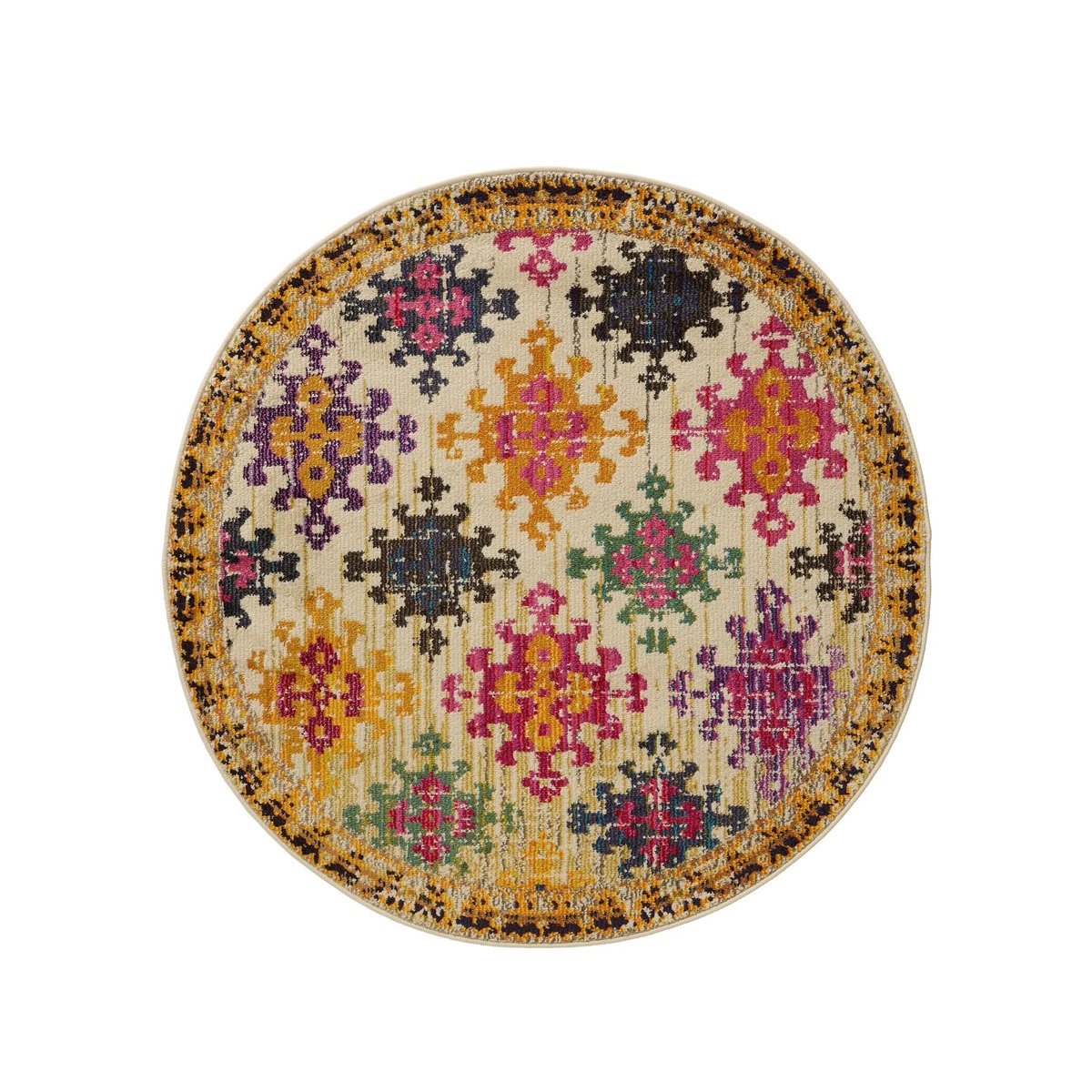 Tapis rond CASA multicouleur/beige, BENUTA 