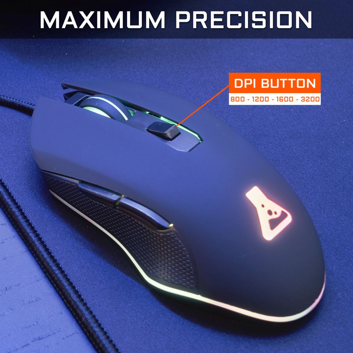 Souris Gamer Filaire KULT-HELIUM couleur unique, THE G-LAB